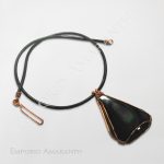 Rainbow Obsidian Leather Necklace